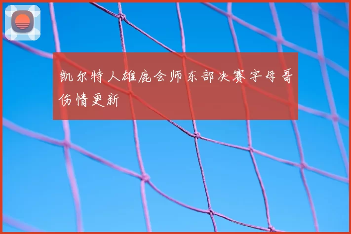 凯尔特人雄鹿会师东部决赛字母哥伤情更新