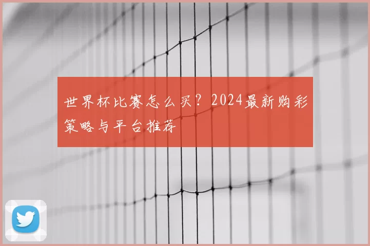 世界杯比赛怎么买？2024最新购彩策略与平台推荐