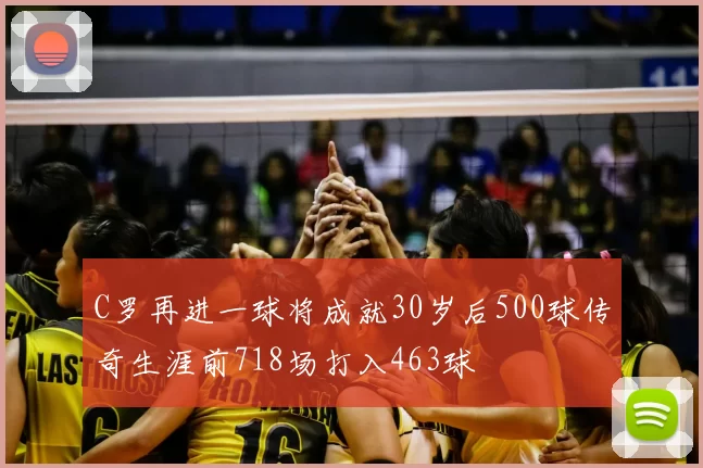 C罗再进一球将成就30岁后500球传奇生涯前718场打入463球